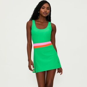 Beach Riot Remi Dress Blossom Colorblock Green Athletic Dress